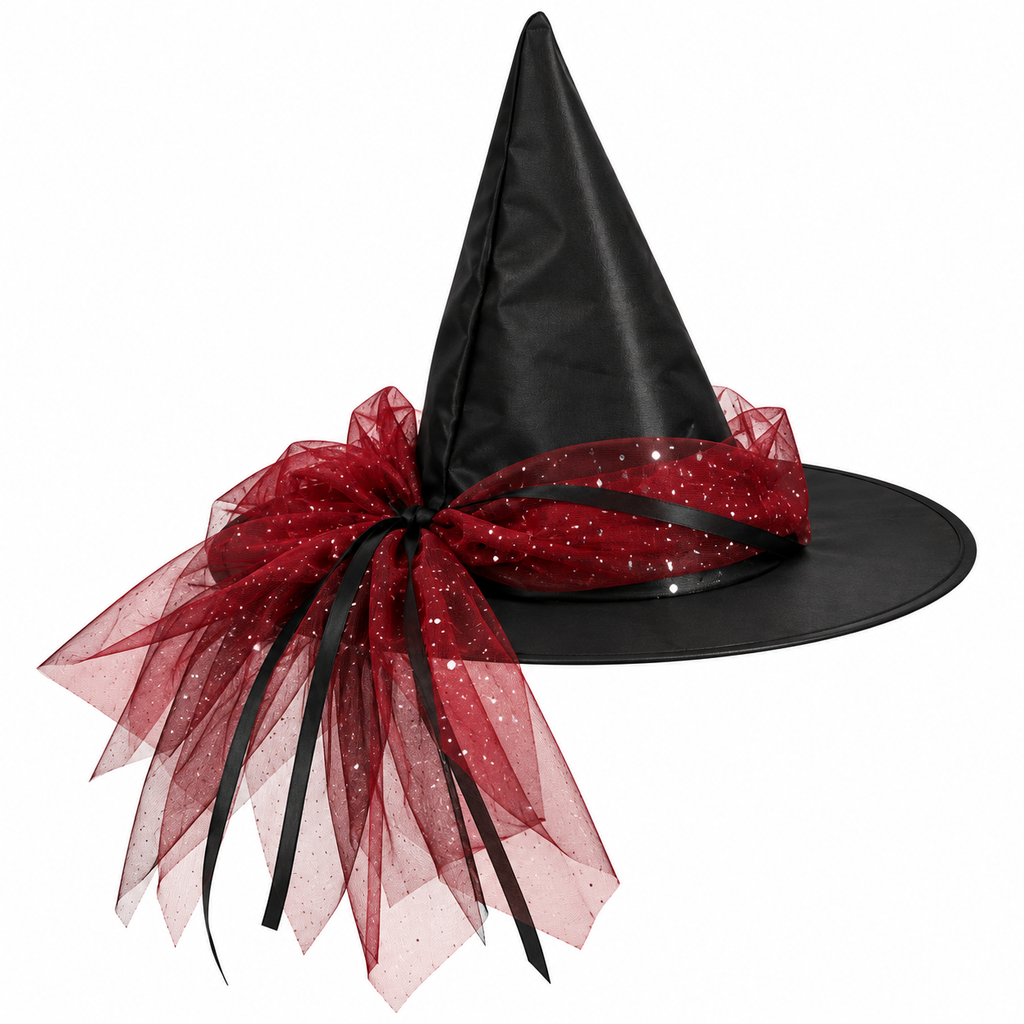 TIPY TIPY TAP HALLOWEEN BROOM & CAP SET - RED