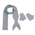TIPY TIPY TAP MERMAID THEME MUFLER WITH GLOVES - BLUE