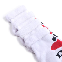 TIPY TIPY TAP SET OF 2 MOM DAD SOCKS - WHITE