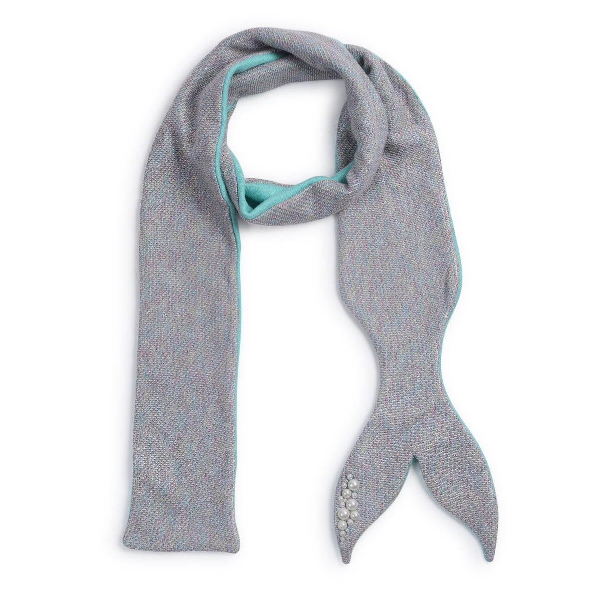 TIPY TIPY TAP MERMAID THEME MUFLER WITH GLOVES - BLUE