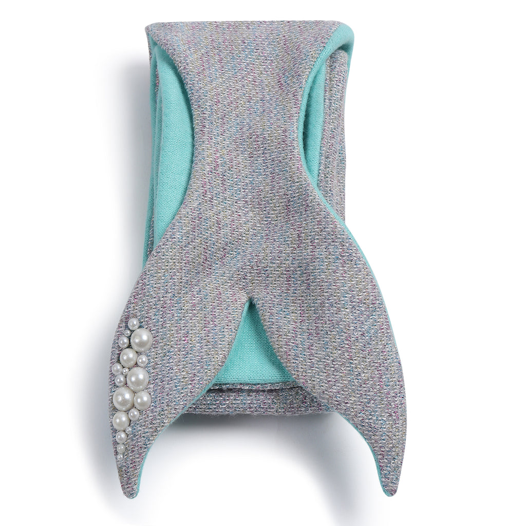 TIPY TIPY TAP MERMAID THEME MUFLER WITH GLOVES - BLUE