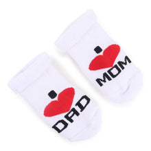 TIPY TIPY TAP SET OF 2 MOM DAD SOCKS - WHITE