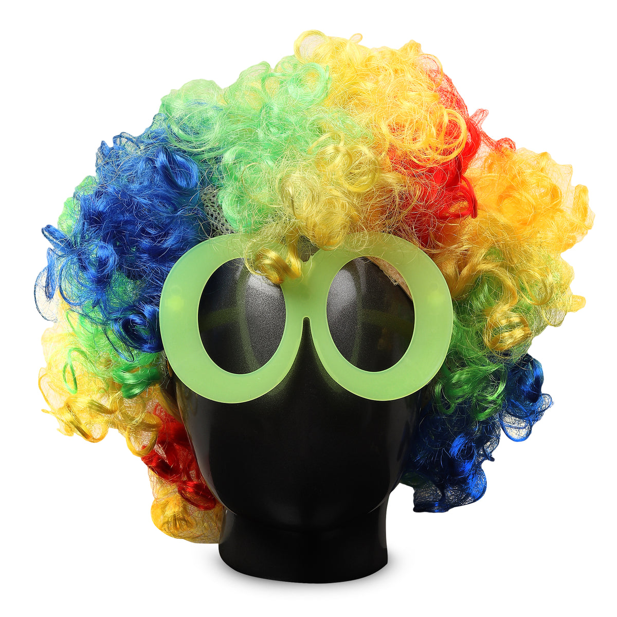 TIPY TIPY TAP HALLOWEEN THEME JOKER WIG WITH GLASSES - MULTICOLOR