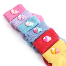 TIPY TIPY TAP SET OF 6 COTTON FISH SOCKS - RED,YELLOW,PINK,LILAC,BLUE,TURQOISE