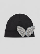 TIPY TIPY TAP ANGEL WINGS SLEEPSUIT WITH CAP - BLACK