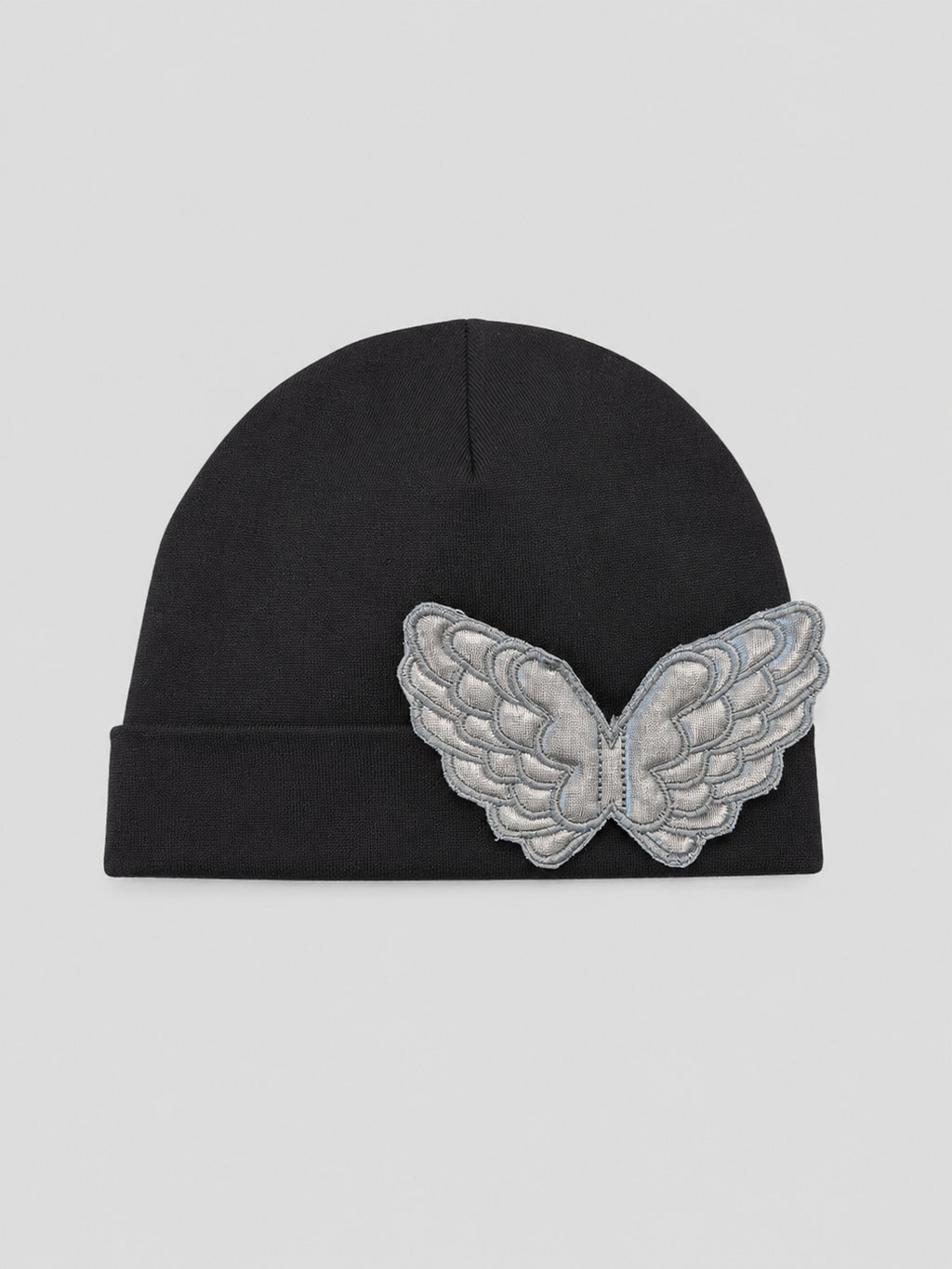 TIPY TIPY TAP ANGEL WINGS SLEEPSUIT WITH CAP - BLACK