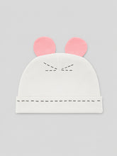 TIPY TIPY TAP MOUSE SLEEPSUIT WITH CAP - WHITE