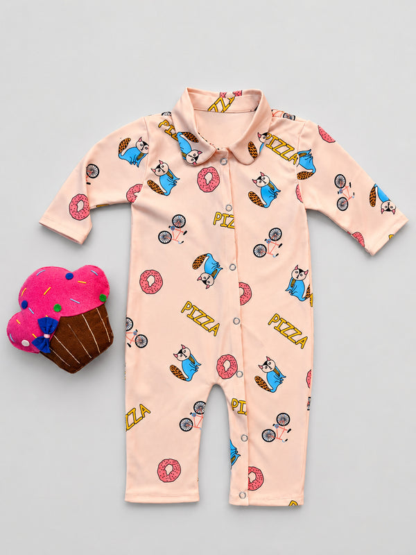 TIPY TIPY TAP PIZZA SLEEPSUIT WITH TOY - MULTICOLOR