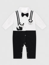 TIPY TIPY TAP PANDA PARTYWEAR SNUGSUIT WITH CAP - B/W