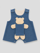 TIPY TIPY TAP DENIM PLAYSUIT WITH CAP - BLUE