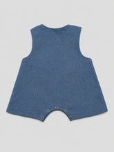 TIPY TIPY TAP DENIM PLAYSUIT WITH CAP - BLUE