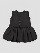 TIPY TIPY TAP FROCK WITH APPLIQUE CARTOONS, BLUMER AND HEADBAND - BLACK/MULTI