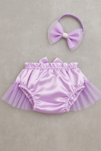 TIPY TIPY TAP 3PC PEARLY BODYSUIT WITH BLUMER & HEADBAND - LILAC/WHITE