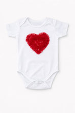 TIPY TIPY TAP 3PC FRILLY HEART BODYSUIT WITH BLUMER & HEADBAND - RED/WHITE