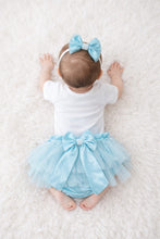 TIPY TIPY TAP 3PC SEASHELL BODYSUIT WITH BLUMER & HEADBAND - BLUE/WHITE