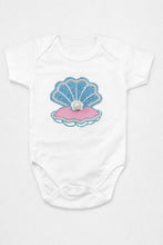 TIPY TIPY TAP 3PC SEASHELL BODYSUIT WITH BLUMER & HEADBAND - BLUE/WHITE