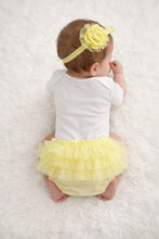 TIPY TIPY TAP 3PC FLOWER BODYSUIT WITH BLUMER & HEADBAND - YELLOW/WHITE
