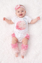 TIPY TIPY TAP 4PC LACEY FLAMINGO BODYSUIT WITH BLUMER, HEADBAND AND LEGWARMERS - PINK/WHITE