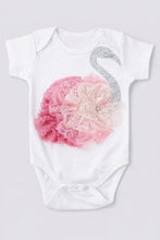 TIPY TIPY TAP 4PC LACEY FLAMINGO BODYSUIT WITH BLUMER, HEADBAND AND LEGWARMERS - PINK/WHITE