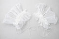 TIPY TIPY TAP Girls White Lace Ruffle Wrist Corsage | Elegant Party & Wedding Hand Accessory