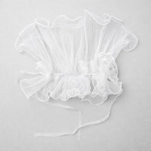 TIPY TIPY TAP Girls White Lace Ruffle Wrist Corsage | Elegant Party & Wedding Hand Accessory