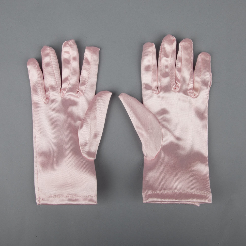 TIPY TIPY TAP FULLFINGER SATIN BOW GLOVES - PINK