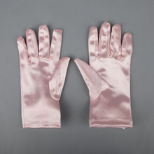 TIPY TIPY TAP FULLFINGER SATIN BOW GLOVES - PINK