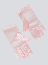 TIPY TIPY TAP FULLFINGER SATIN BOW GLOVES - PINK
