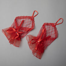 TIPY TIPY TAP FINGERLESS NETTED GLOVES - RED