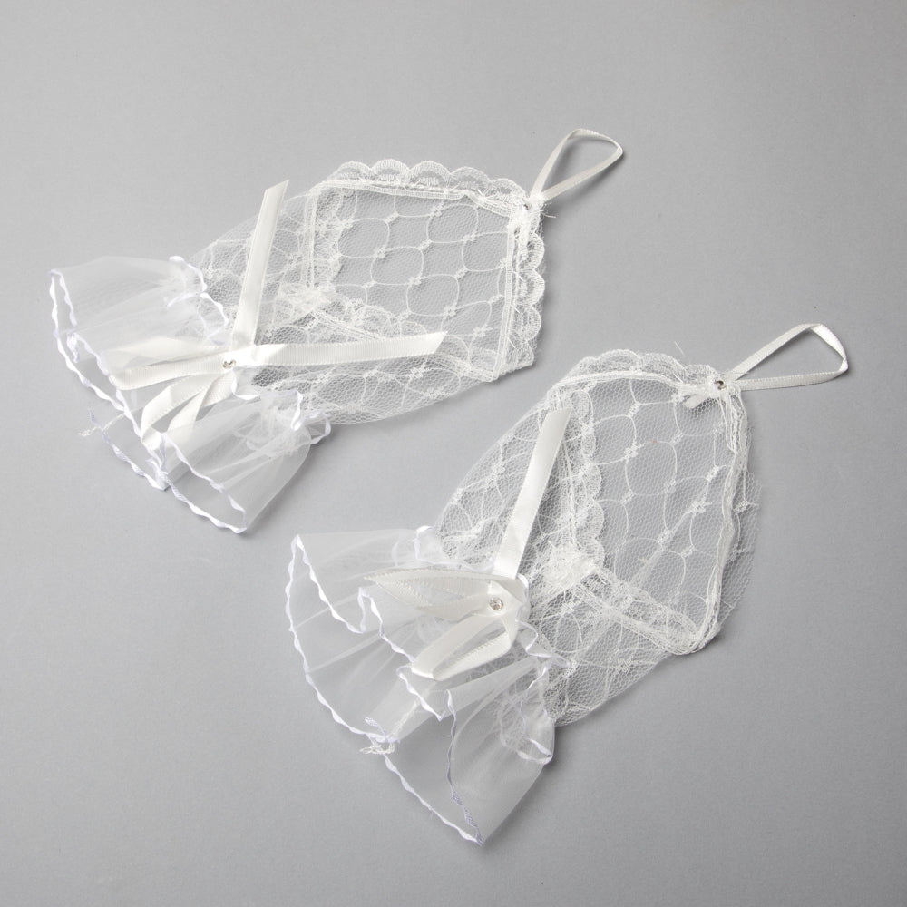 TIPY TIPY TAP FINGERLESS NETTED GLOVES - WHITE