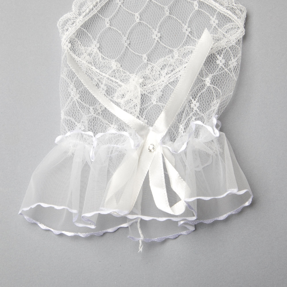 TIPY TIPY TAP FINGERLESS NETTED GLOVES - WHITE