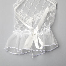 TIPY TIPY TAP FINGERLESS NETTED GLOVES - WHITE