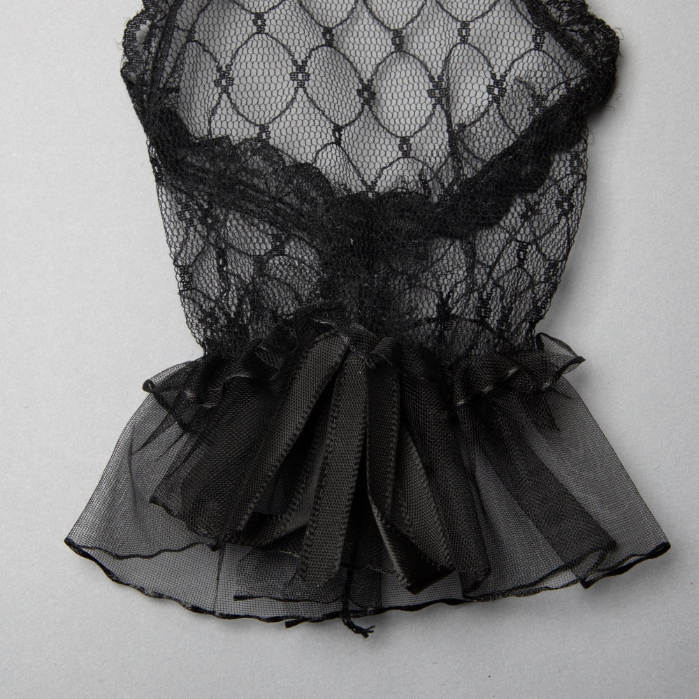 TIPY TIPY TAP FINGERLESS NETTED GLOVES - BLACK