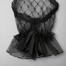 TIPY TIPY TAP FINGERLESS NETTED GLOVES - BLACK