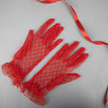 TIPY TIPY TAP FULLFINGER NETTED GLOVES - RED