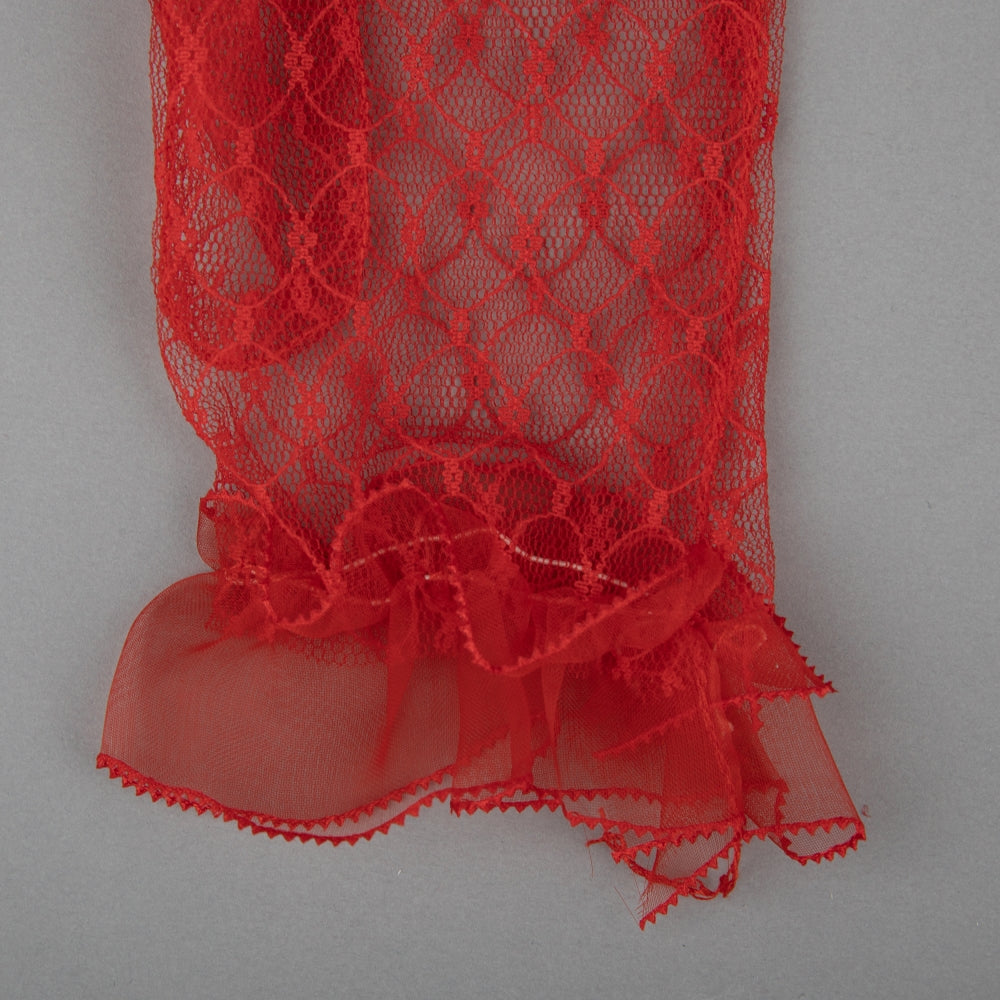 TIPY TIPY TAP FULLFINGER NETTED GLOVES - RED