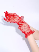 TIPY TIPY TAP FULLFINGER NETTED GLOVES - RED