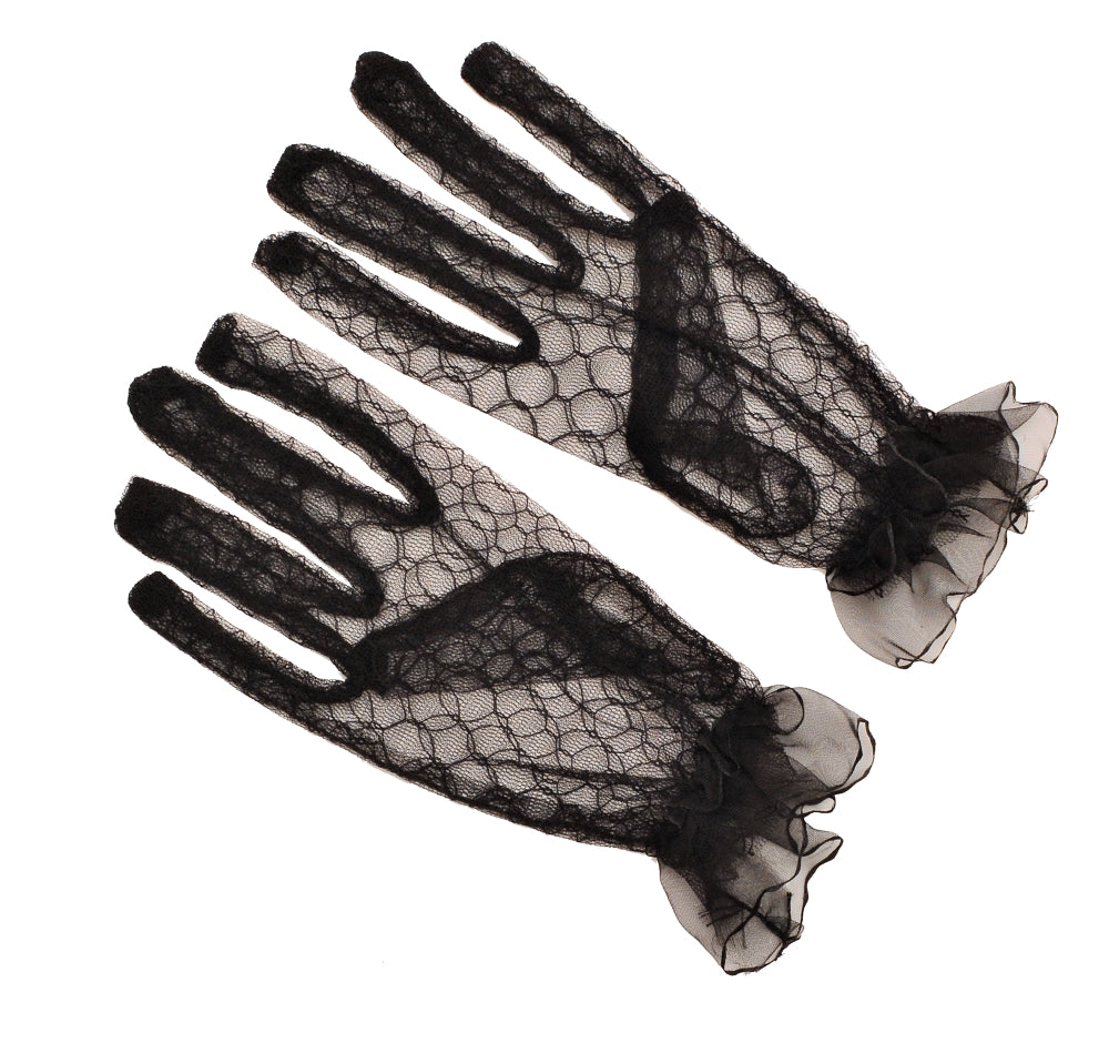 TIPY TIPY TAP FULLFINGER NETTED GLOVES - BLACK