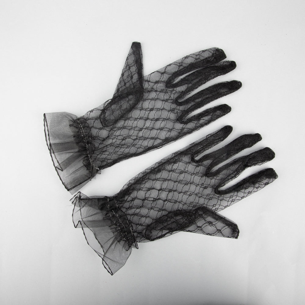 TIPY TIPY TAP FULLFINGER NETTED GLOVES - BLACK