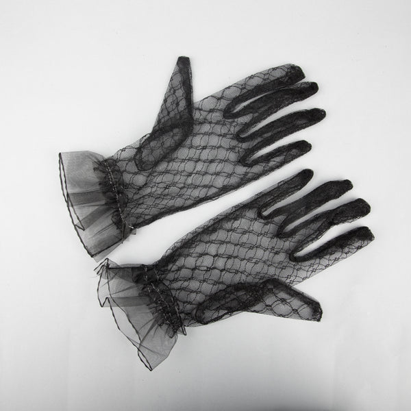 TIPY TIPY TAP FULLFINGER NETTED GLOVES - BLACK