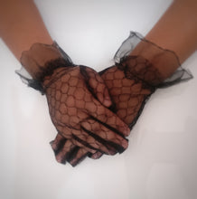 TIPY TIPY TAP FULLFINGER NETTED GLOVES - BLACK