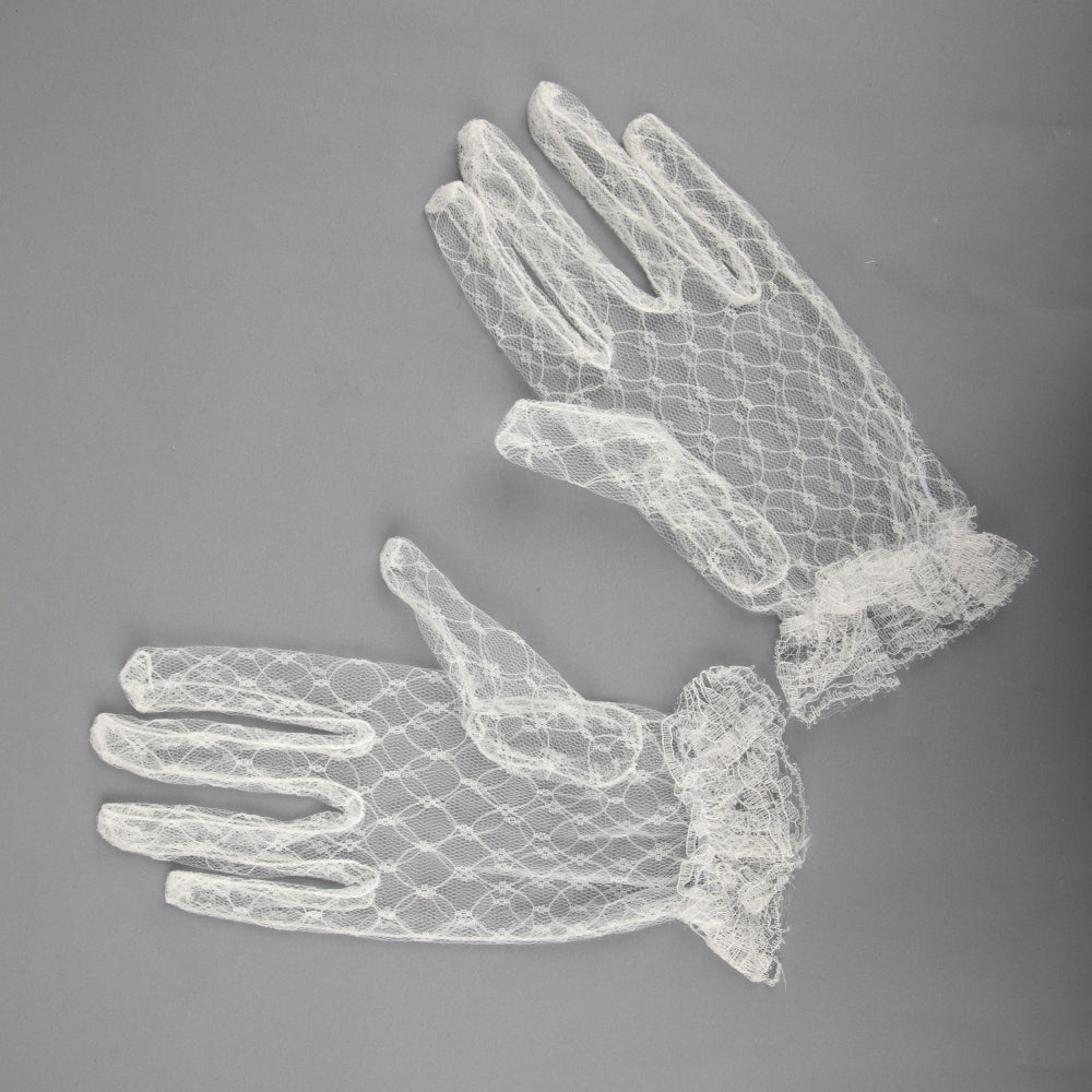 TIPY TIPY TAP FULLFINGER NETTED GLOVES - WHITE