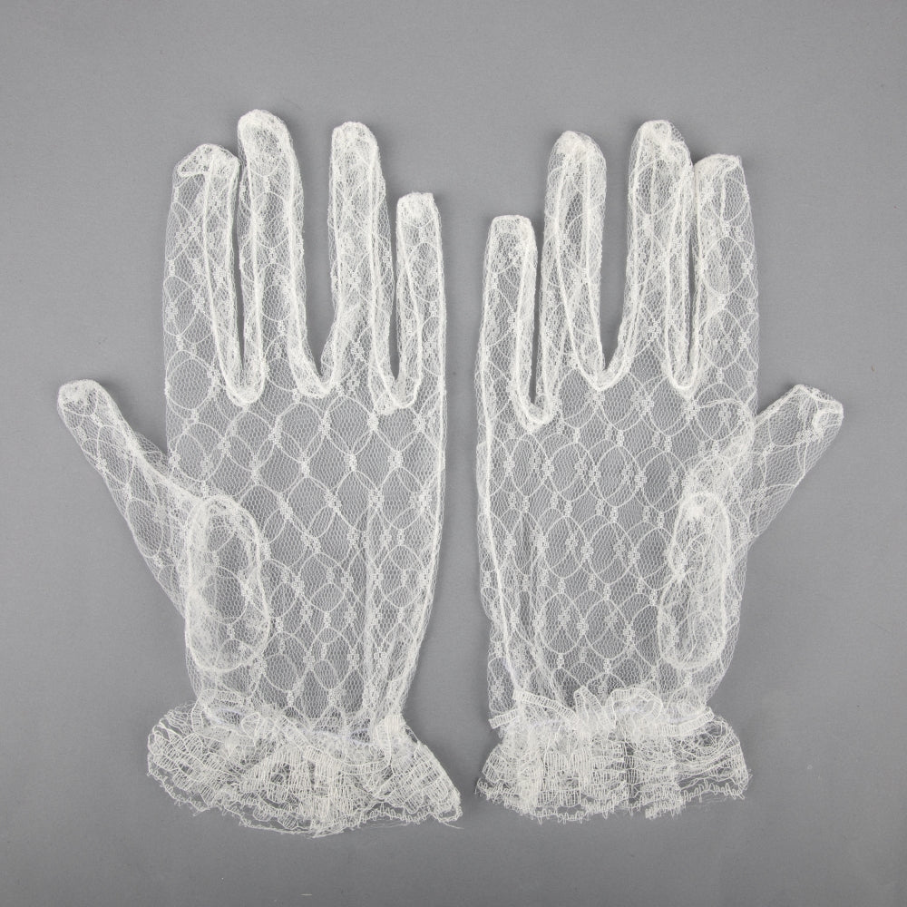TIPY TIPY TAP FULLFINGER NETTED GLOVES - WHITE