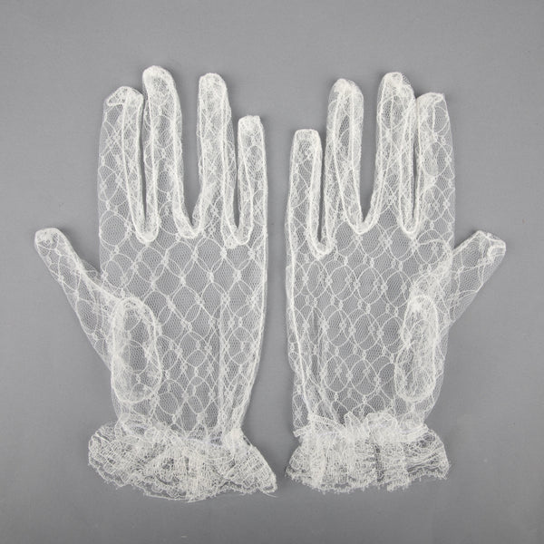 TIPY TIPY TAP FULLFINGER NETTED GLOVES - WHITE