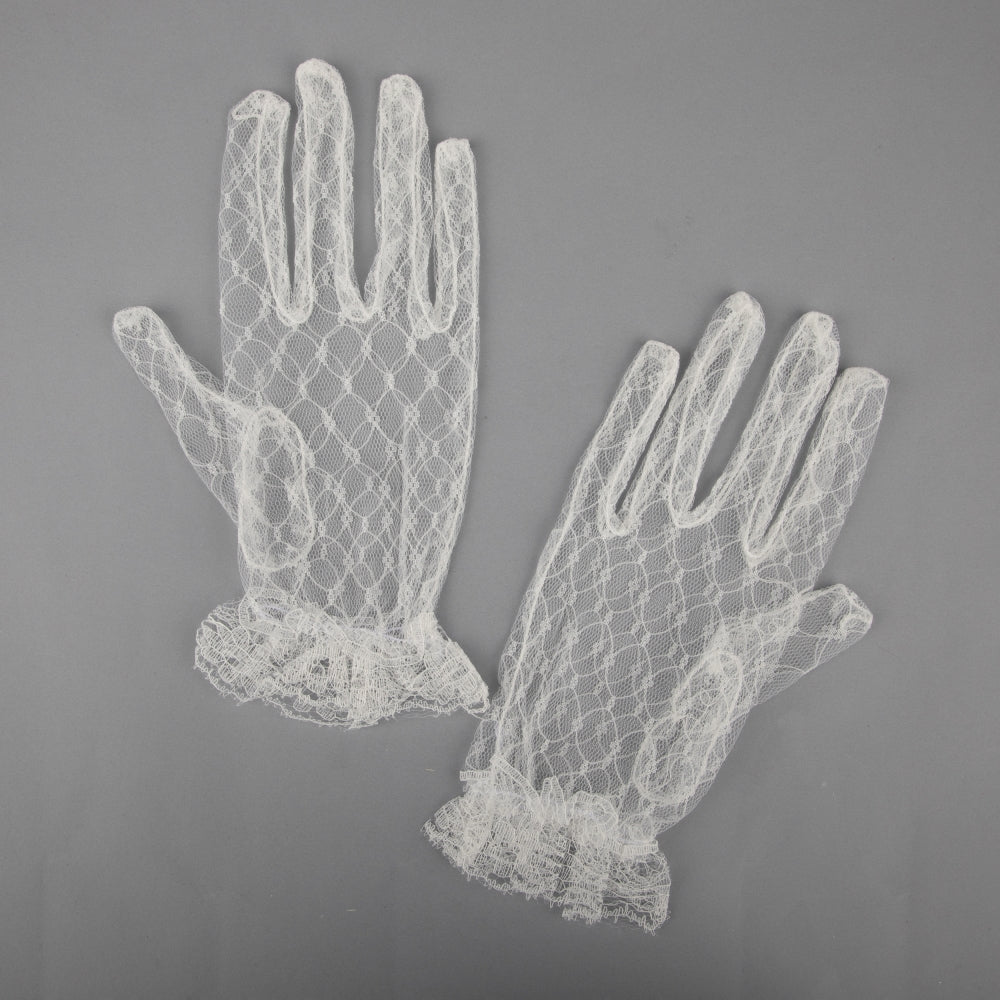 TIPY TIPY TAP FULLFINGER NETTED GLOVES - WHITE