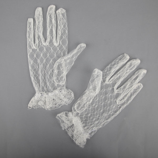 TIPY TIPY TAP FULLFINGER NETTED GLOVES - WHITE