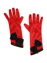 TIPY TIPY TAP FULL FINGER BOW GLOVES - RED