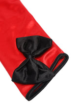 TIPY TIPY TAP FULL FINGER BOW GLOVES - RED