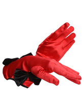 TIPY TIPY TAP FULL FINGER BOW GLOVES - RED