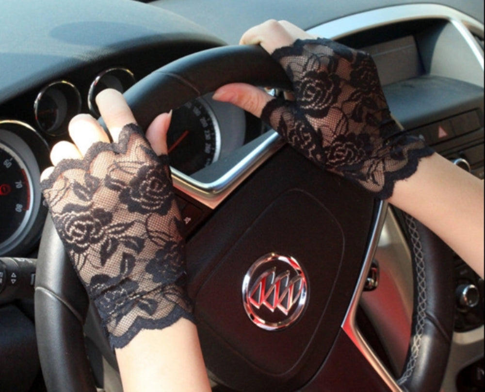 TIPY TIPY TAP FINGERLESS SELF NET GLOVES - BLACK